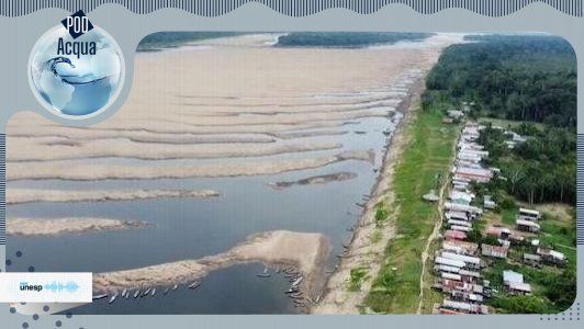 Capa do podcast Professor da Unesp comenta a influência do El Niño na severa seca que afeta a Amazônia