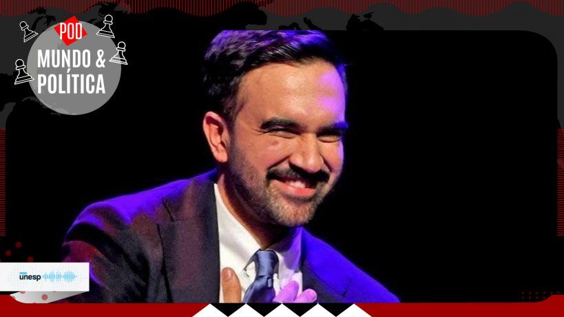 Capa do podcast Vitória de Mamdani em Nova York revela transformações estruturais, tendências progressistas e reconfiguração do eleitorado nos EUA